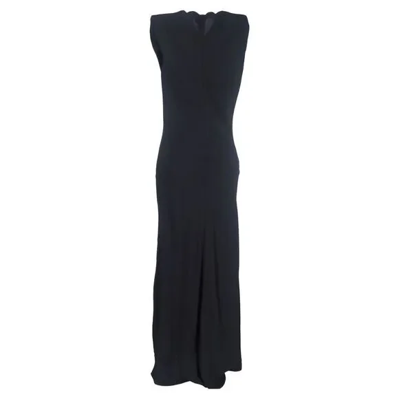 Stella Mccartney Chain Detail Maxi Dress in Black Viscose